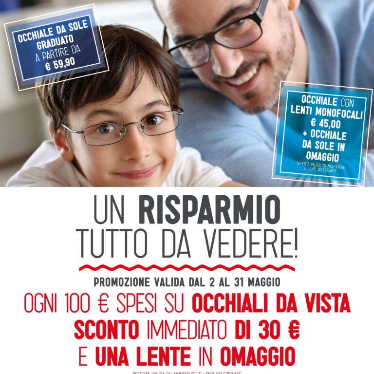 Promo maggio Ottica Coop