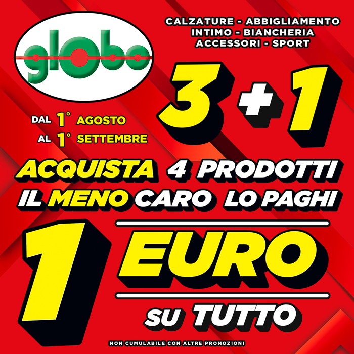 Speciale Promozione Globo 3+1!