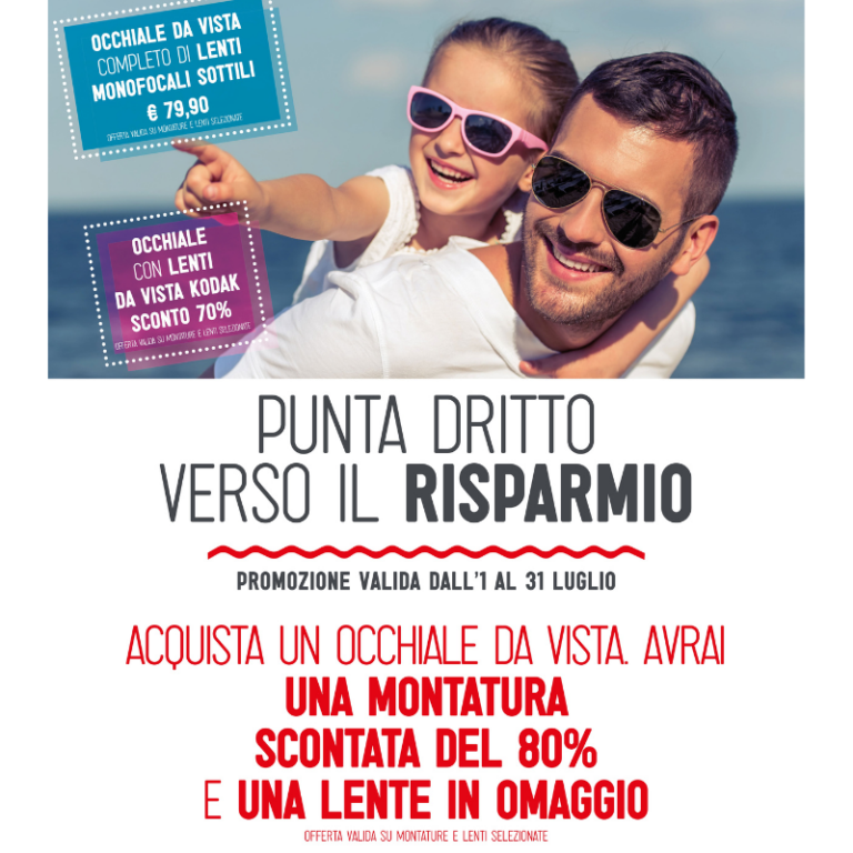 Promo luglio Ottica Coop