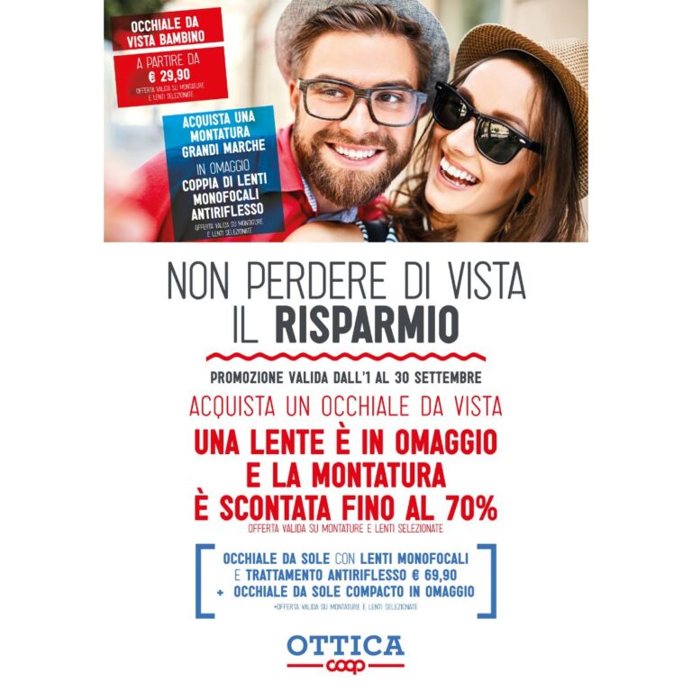 Promo settembre Ottica Coop
